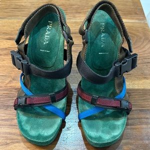Prada multicolor straps Sandals